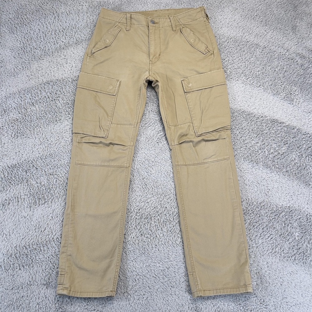 Levis Cargo Pants Mens 32x30 Beige Canvas Straight Utility Workwear Outdoor